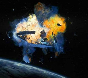 Флотопад. ПСИ-атака Супермозга уничтожает терранские корабли при стыковках